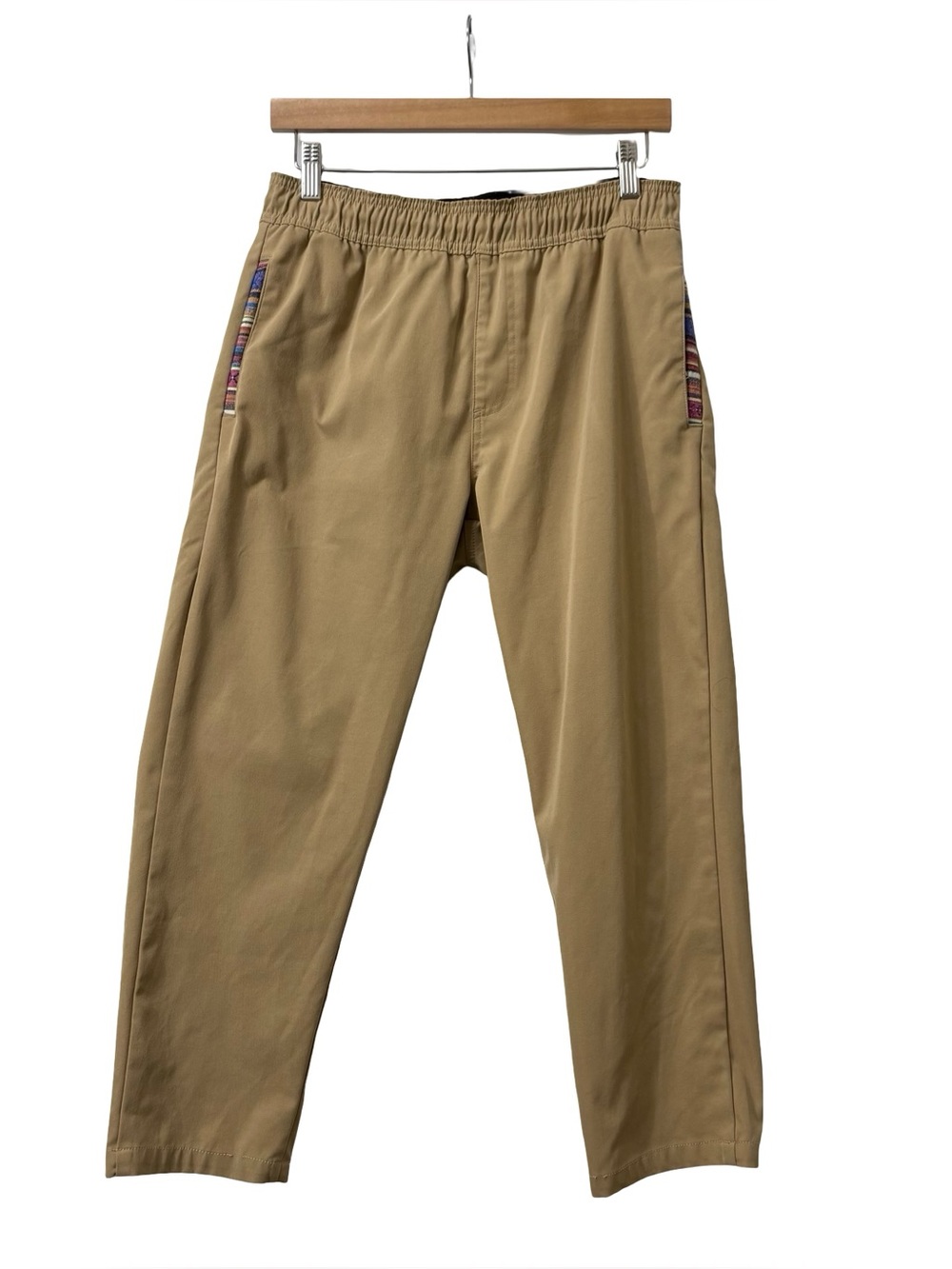Men's Elastic Waist Khaki Chinos